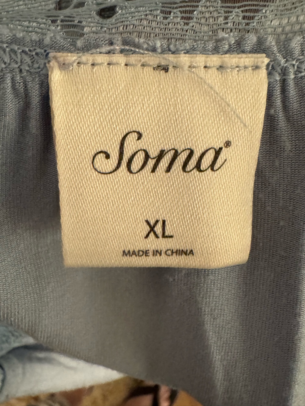 Soma Pale Blue Lace-Accent Chemise Nightgown - Picture 5 of 5
